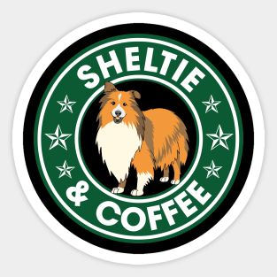 Sheltie And Coffee Sticker